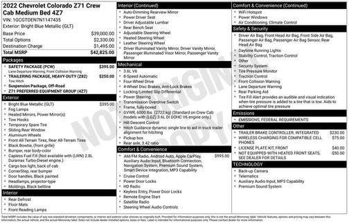 2022 Chevrolet Colorado Z71