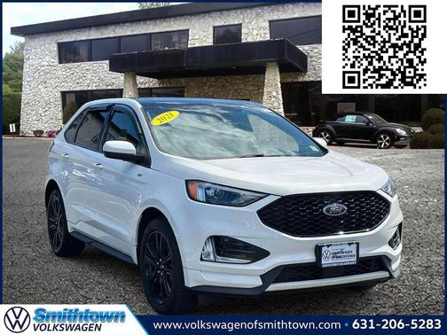 Star White Metallic Tri-Coat 2021 Ford Edge ST Line