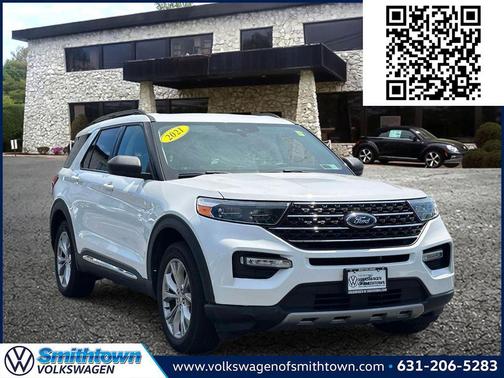 Star White Metallic Tri-Coat 2021 Ford Explorer XLT