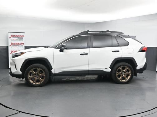 Ice Cap/Midnight Black Metallic 2024 Toyota RAV4 Hybrid Woodland Edition