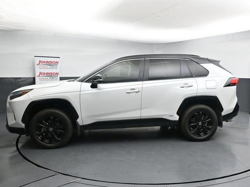 Wind Chill Pearl/Midnight Black Metallic 2024 Toyota RAV4 Hybrid SE
