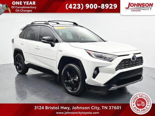 Blizzard Pearl w/Midnight Black Roof 2020 Toyota RAV4 Hybrid SE