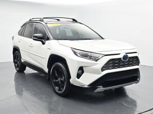 Blizzard Pearl w/Midnight Black Roof 2020 Toyota RAV4 Hybrid SE