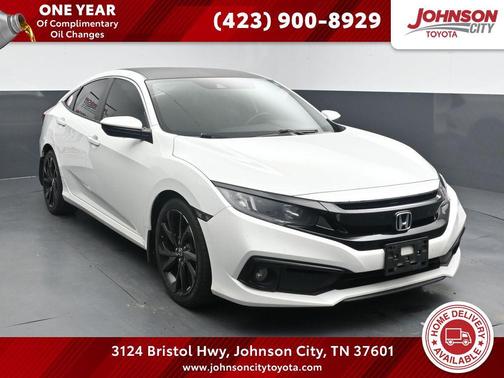 Platinum White Pearl 2019 Honda Civic Sport