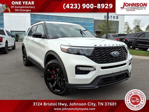 Star White Metallic Tri-Coat 2024 Ford Explorer ST