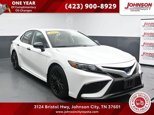 White 2022 Toyota Camry Nightshade Edition Hybrid