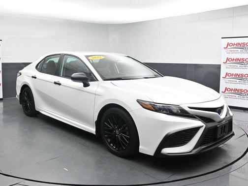 White 2022 Toyota Camry Nightshade Edition Hybrid