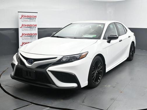 White 2022 Toyota Camry Nightshade Edition Hybrid