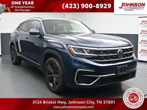 Tourmaline Blue Metallic 2021 Volkswagen Atlas Cross Sport 3.6L V6 SE w/Technology R-Line
