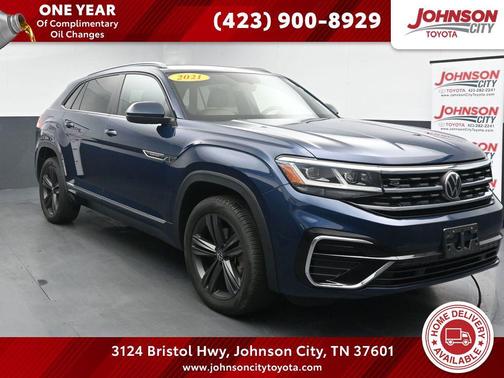 Tourmaline Blue Metallic 2021 Volkswagen Atlas Cross Sport 3.6L V6 SE w/Technology R-Line