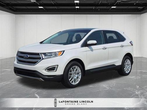 White Platinum Clearcoat Metallic 2016 Ford Edge Titanium