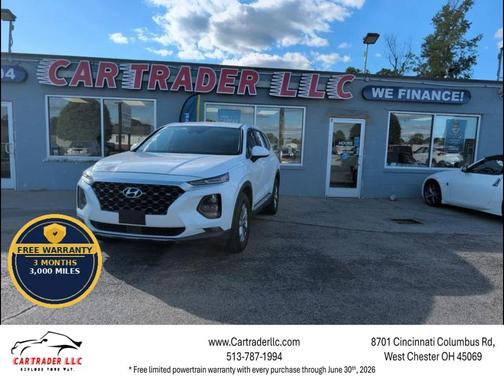 Quartz White 2019 Hyundai SANTA FE SEL 2.4