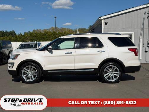 White Platinum Metallic Tri-Coat 2016 Ford Explorer Limited