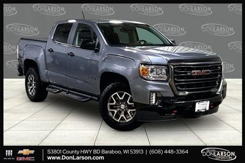 Satin Steel Metallic 2021 GMC Canyon AT4 w/Leather