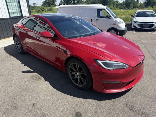 Red Multi-Coat 2022 Tesla Model S Plaid
