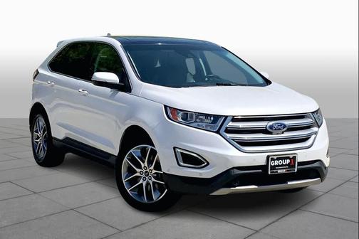 White Platinum Metallic Tri-Coat 2016 Ford Edge Titanium