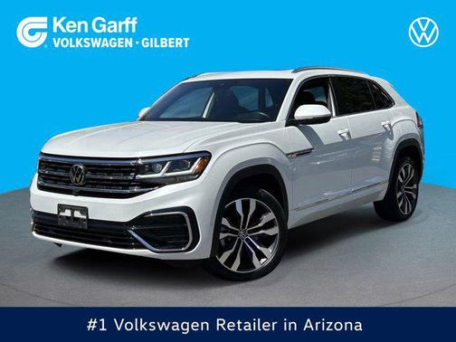 Opal White 2023 Volkswagen Atlas Cross Sport 3.6L V6 SEL Premium R-Line