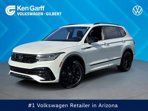 Opal White Pearl 2023 Volkswagen Tiguan 2.0T SE R-Line Black