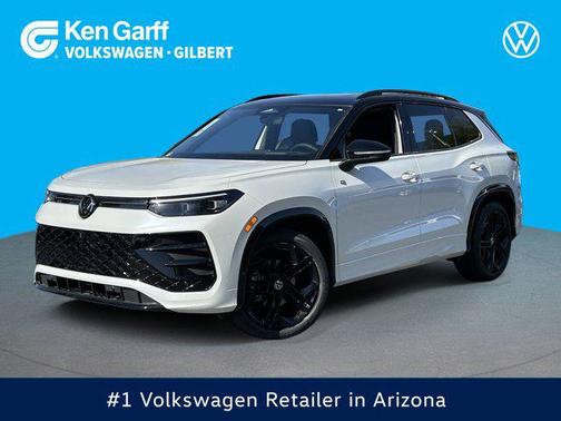 Opal White with Deep Black Roof 2026 Volkswagen Tiguan 2.0T SE R-Line Black