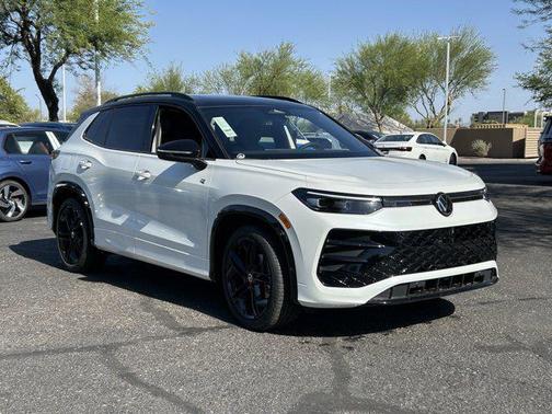 Opal White with Deep Black Roof 2026 Volkswagen Tiguan 2.0T SE R-Line Black
