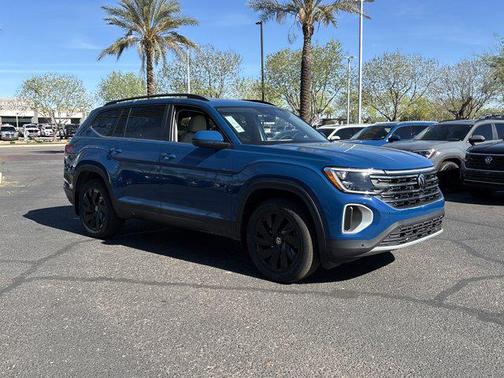 mountain lake blue metallic 2026 Volkswagen Atlas 2.0T SE w/Technology