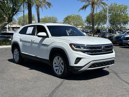 Pure White 2021 Volkswagen Atlas Cross Sport 2.0T SE w/Technology
