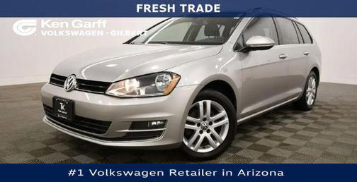 Platinum Gray Metallic 2015 Volkswagen Golf SportWagen TDI SEL 4-Door