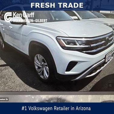 Pure White 2023 Volkswagen Atlas 3.6L SE w/Technology