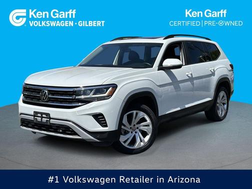 Pure White 2023 Volkswagen Atlas 3.6L SE w/Technology