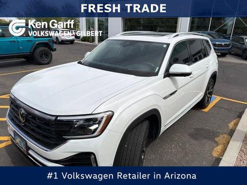Opal White Pearl 2024 Volkswagen Atlas 2.0T SEL Premium R-Line 4MOTION