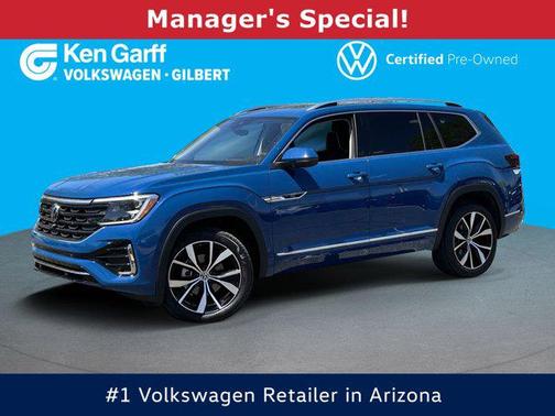 mountain lake blue metallic 2026 Volkswagen Atlas 2.0T SEL Premium R-Line 4MOTION