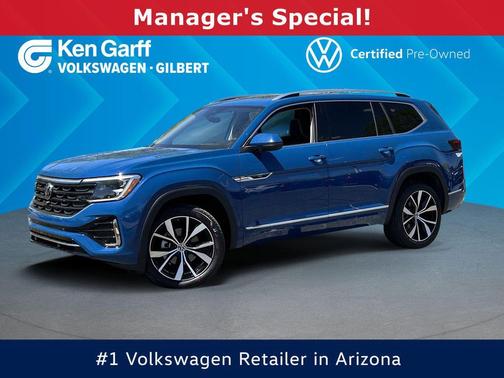 mountain lake blue metallic 2026 Volkswagen Atlas 2.0T SEL Premium R-Line 4MOTION