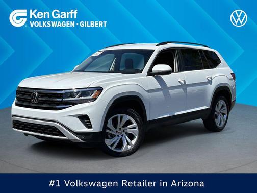 Pure White 2023 Volkswagen Atlas 3.6L SE w/Technology