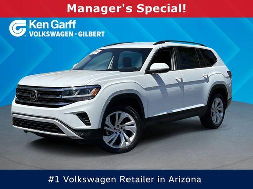 Pure White 2023 Volkswagen Atlas 3.6L SE w/Technology