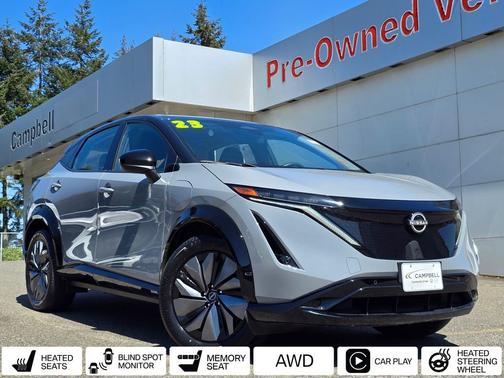 Boulder Gray Pearl/Black Diamond Pearl 2023 Nissan ARIYA ENGAGE