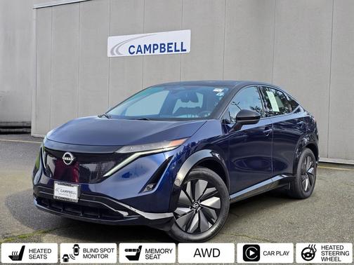 Deep Ocean Blue Pearl/Black Diamond Pearl 2024 Nissan ARIYA ENGAGE