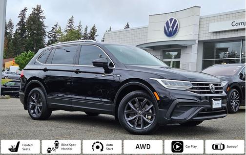 Deep Black 2022 Volkswagen Tiguan 2.0T SE 4MOTION