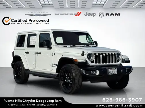 Bright White Clearcoat 2025 Jeep Wrangler 4xe Sahara