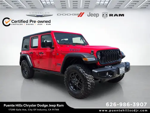 Firecracker Red Clearcoat 2025 Jeep Wrangler 4xe Willys