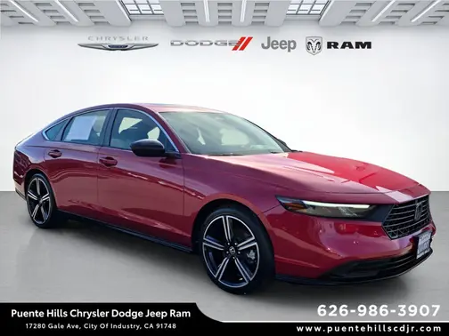 Radiant Red Metallic 2024 Honda Accord Hybrid Sport