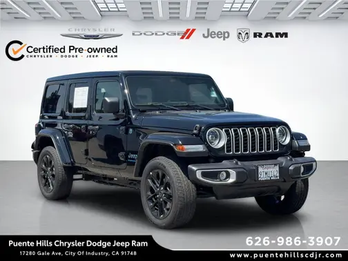 Black Clearcoat 2025 Jeep Wrangler 4xe Sahara
