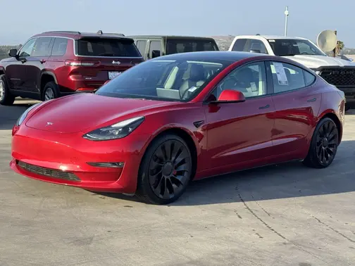 Red Multi-Coat 2021 Tesla Model 3 Performance