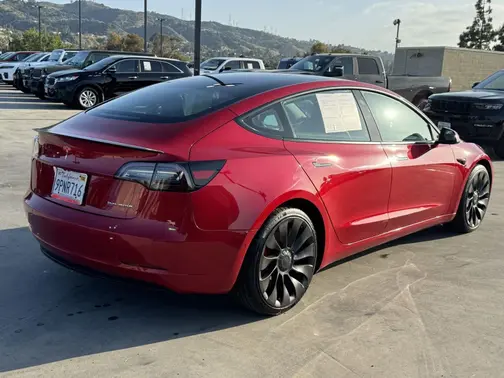 Red Multi-Coat 2021 Tesla Model 3 Performance