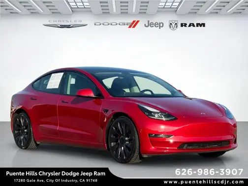 Red Multi-Coat 2021 Tesla Model 3 Performance