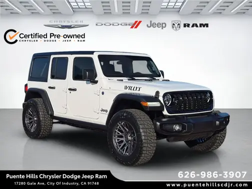 Bright White Clearcoat 2025 Jeep Wrangler 4xe Willys