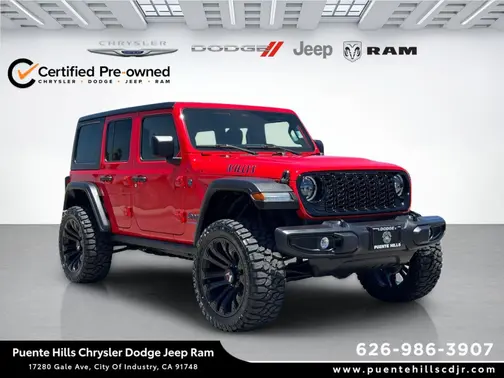 Firecracker Red Clearcoat 2025 Jeep Wrangler 4xe Willys