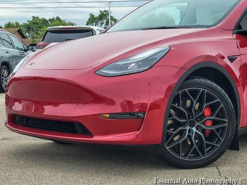 Red Multi-Coat 2022 Tesla Model Y Performance Dual Motor All-Wheel Drive