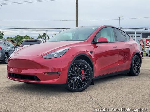Red Multi-Coat 2022 Tesla Model Y Performance Dual Motor All-Wheel Drive