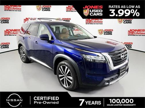 Deep Ocean Blue 2024 Nissan Pathfinder Platinum
