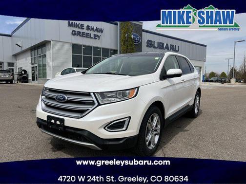 White Platinum Clearcoat Metallic 2017 Ford Edge Titanium